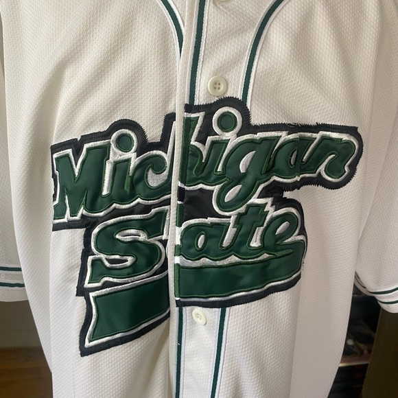 White and Green Michigan State Jersey SZ XLrg - Picture 6 of 8